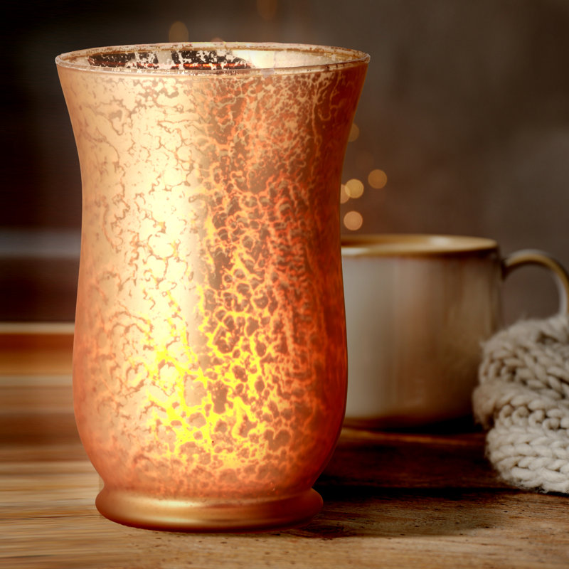 Vase de table en verre de 8 po, Doré