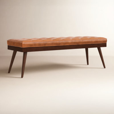 Luca 55" Genuine Leather Entryway Bench