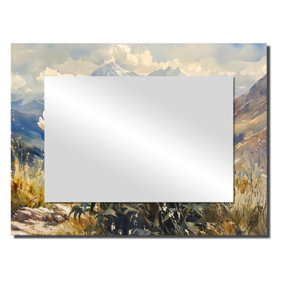 Peonies In The Windswept Plateau I - Floral Mirror Wall Decor - Printed On Metal