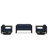 Rugiatu 3 Piece Loveseat Set With Swivel-2041462982-2041462993