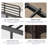 Metal Twin Over Twin Standard Bunk Bed with Guardrails and Built-In Ladder-937105060-933611412
