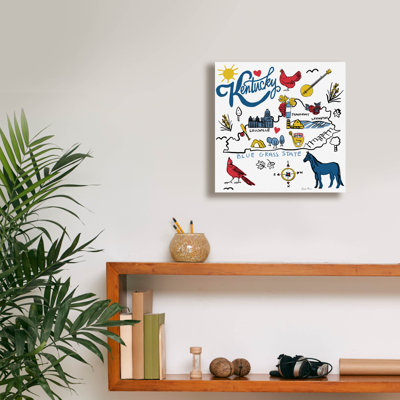  'Kentucky' by Farida Zaman Canvas Wall Art, 12" x 12"
