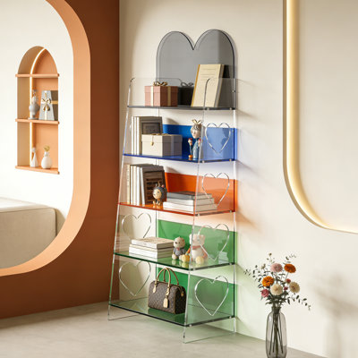 Heart-shaped Acrylic Sturdy Bookcase