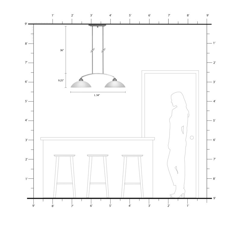 Anola 2 - Light Pendant, Brushed Nickel