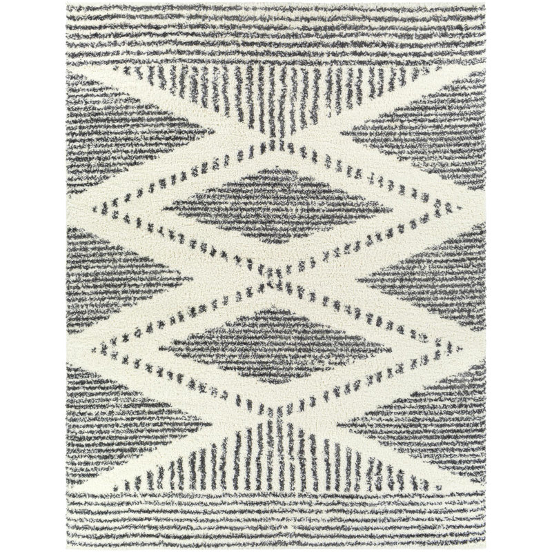 Isavela noir / crème Casen Southwestern, Rectangle 7 pi 10 po x 10 pi 3 po