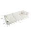 Canapé modulaire surdimensionné en L avec repose-pieds réversible en chenille blanche Free Combination Comfy Upholstery-708030853