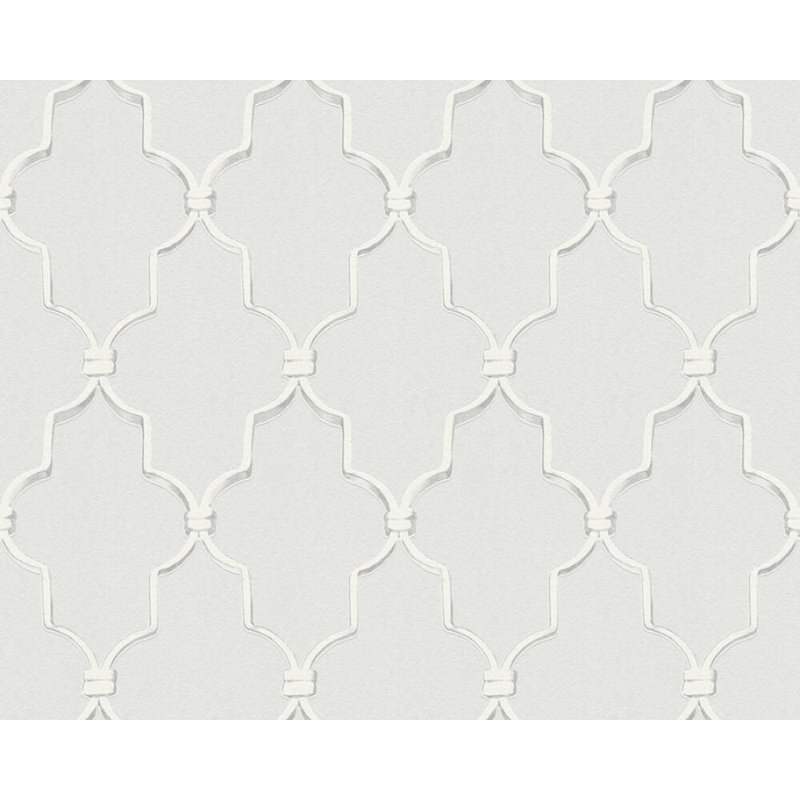Rouleau de papier peint L 33 pi x l 21 po, Gris / blanc