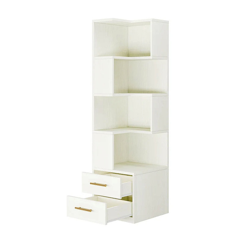 Bibliothèque à 5 niveaux, bibliothèque en L, bibliothèque de coin