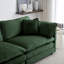 Canapé à deux places en chenille avec repose-pieds, canapé modulaire en L à deux places avec repose-pieds, causeuse avec repose-pieds pour petit espace de vie, chenille-2046419925