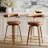 Faux Leather Swivel Bar Stools (Set Of 2)-1271729987