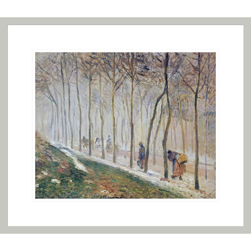 «The Path Effect of Snow» par Camille Pissarro, impression giclée sur cadre, 17.75" H x 20.56" W