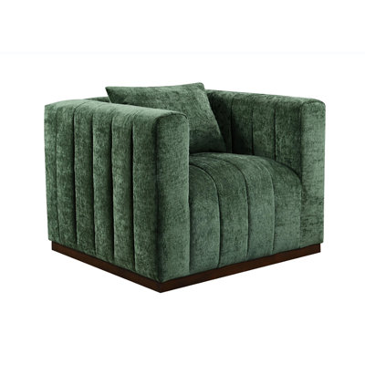 Fauteuil en velours de 40,5 po de largeur Jave