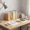 4 Grid Wooden Tabletop Bookcase Desktop Storage Organizer For Home Office Study