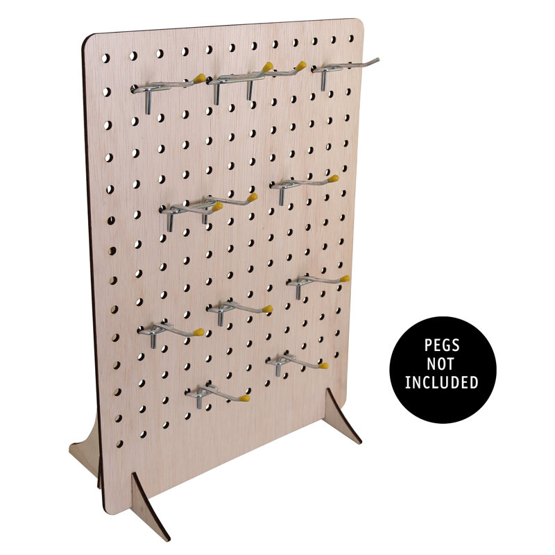 Wood Slatwall / Pegboard Kit, 14" H x 12.5" W x 6.25" D