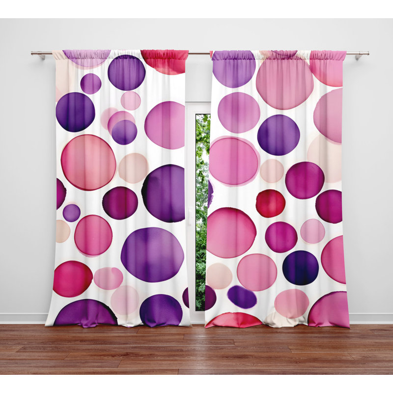 Paire de rideaux semi-transparents en polyester Salle, L 40 po x L 52 po