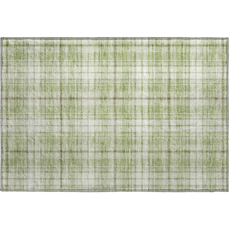 Premium Machine Washable Natoma AMF993 Plaid Rug