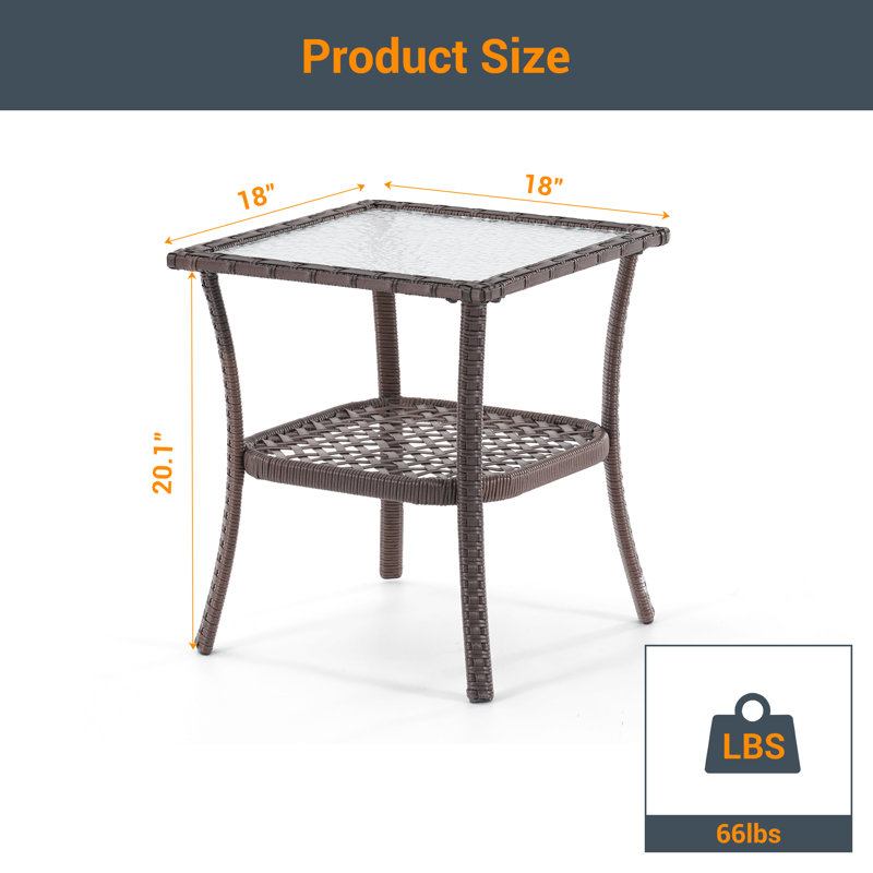 Table d'appoint Attif, Brun
