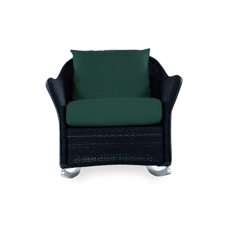 Weekend Retreat Outdoor Rocker Chair, Demo Oatmeal, Ebony