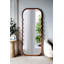 Miroir surdimensionné en bois 31,4 x 1,4 x 74 po avec cadre brun unique