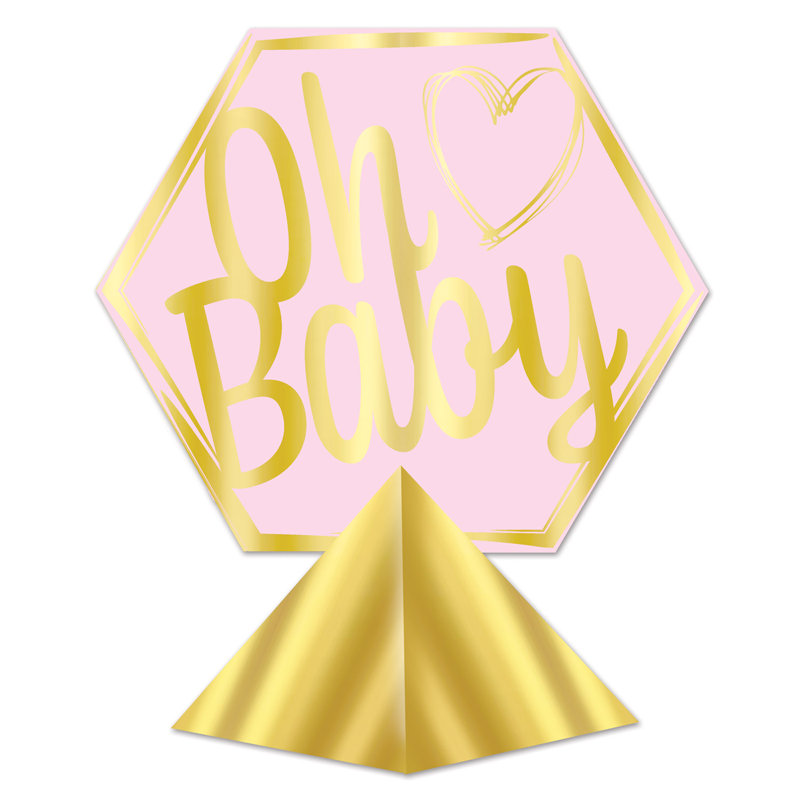 Centre de table 3-D Foil Oh Baby, Or