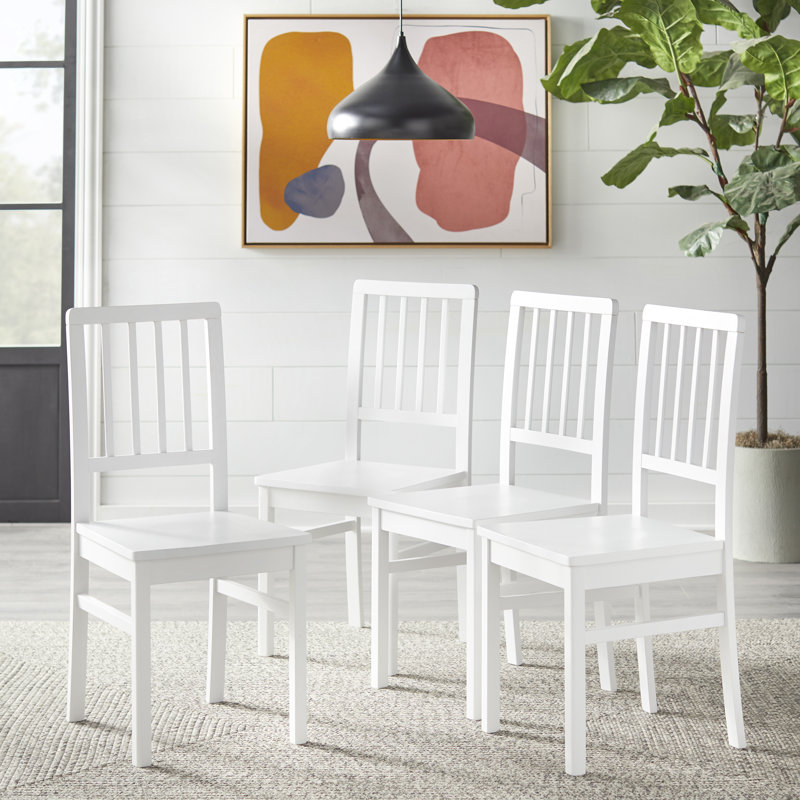 Littell 18'' H Solid Wood Side Chair, White