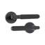 Connaught Knurled Lever on Rose Matt Black