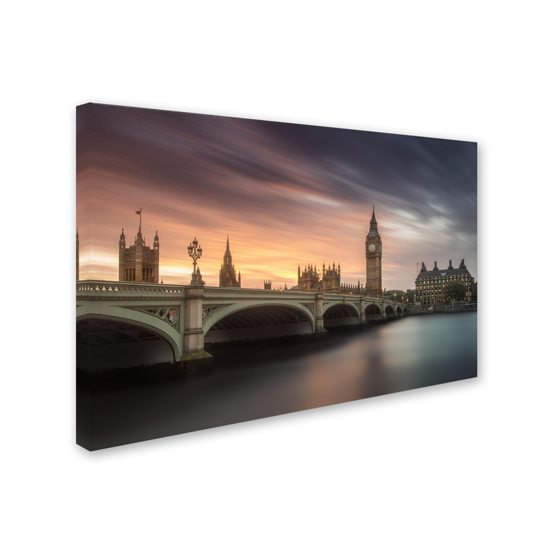 « big ben london », reproduction de photo sur toile tendue, H 22 po x l 32 po