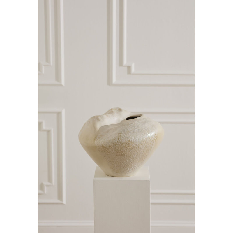 Premium Ceramic Wabi Sabi Wave Vase