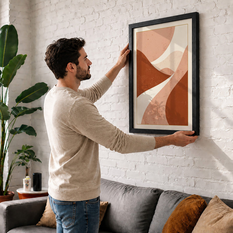 Earth Forms Abstract - Print, A2 - 59.4 x 42.0 cm, White