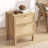 18.9''w Natural Rattan 2-drawer Nightstand
