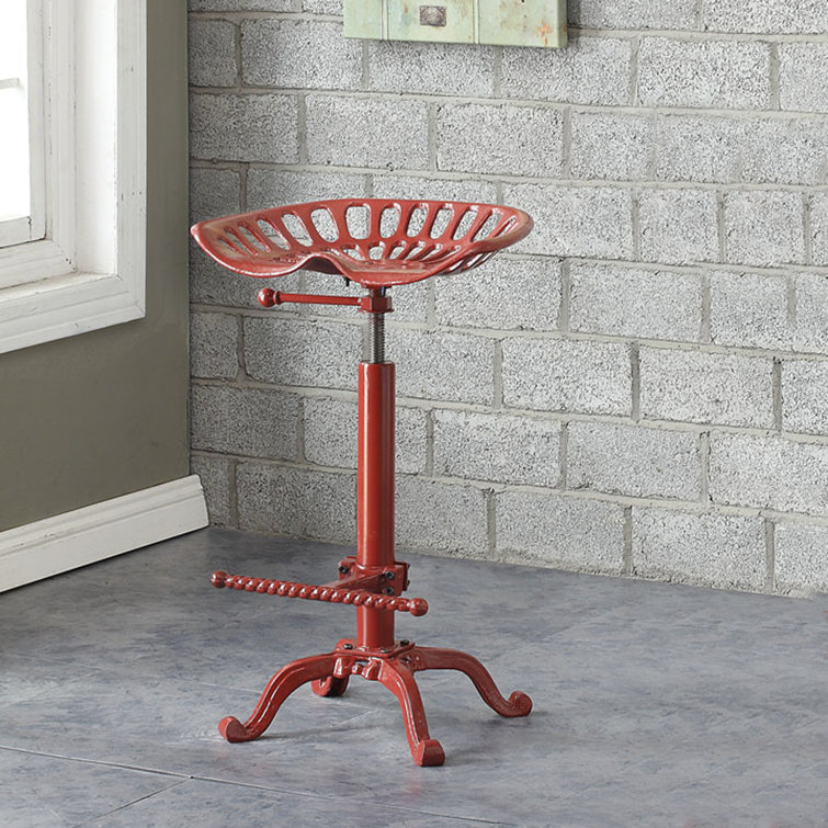 Enos Swivel Adjustable Height Counter Stool with Metal Frame