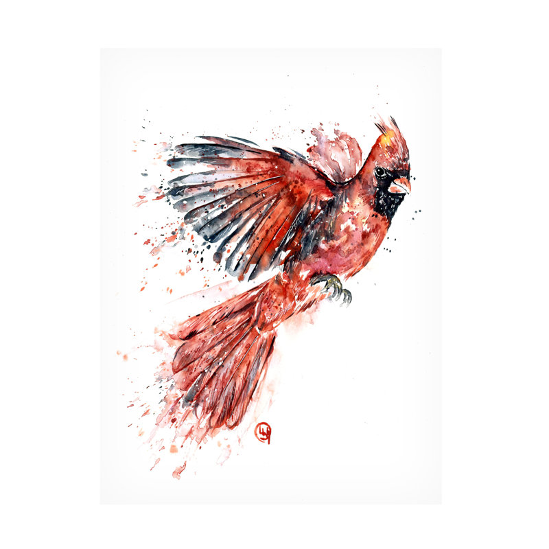 Art sur toile Lisa Whitehouse Cardinal, H 24 po x l 18 po