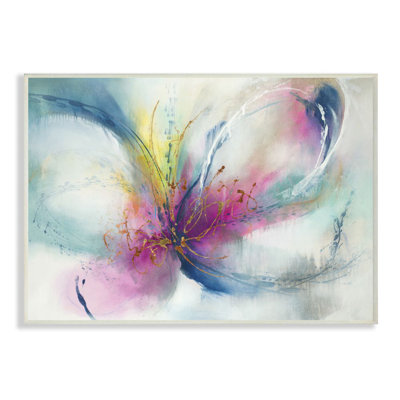 «Organic Butterfly Shape Rose Blue Nature» par K. Nari - reproduction d'art