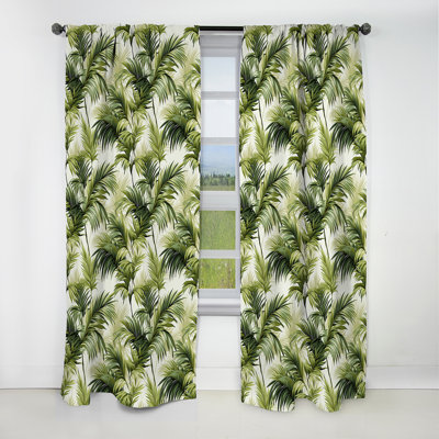 Motif tropical rétro I - motif floral I - rideau occultant - 1 panneau