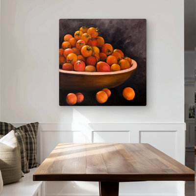 Bowl of Cherry Tomatoes - Red Kitchen Metal Print | Home Decor