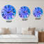 Horloge murale moderne mauve et fuchsia liquide mauve et bleue-1079030681