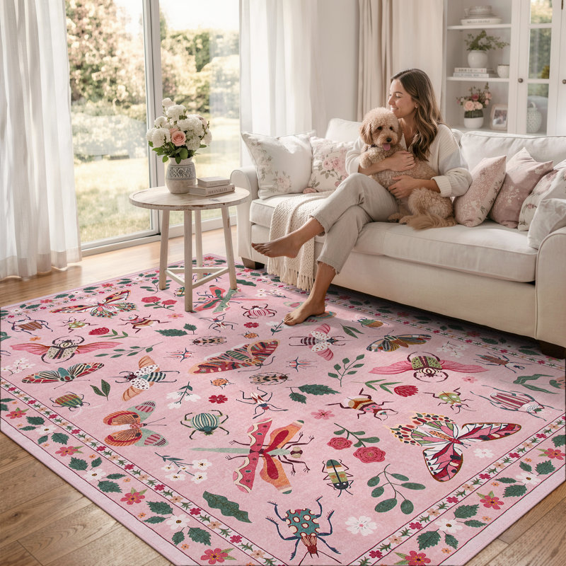 Tapis lavable pour animaux et insectes Goldene, Rectangle 6 pi x 9 pi