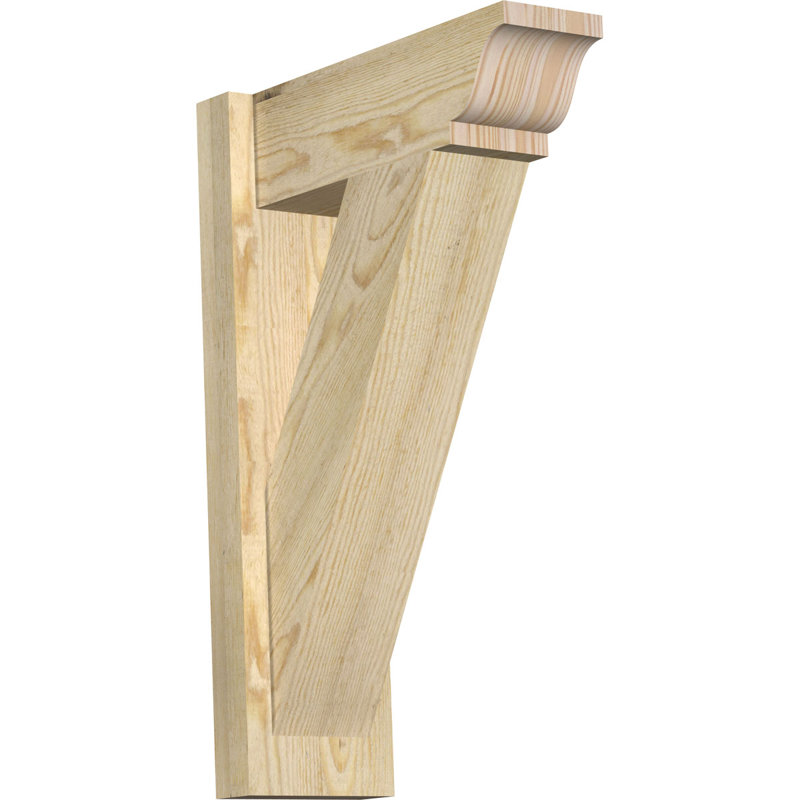 Persienne traditionnelle en bois rustique, Sapin Douglas de 6 po (sciage brut),  P 14 po x H 18 po 
