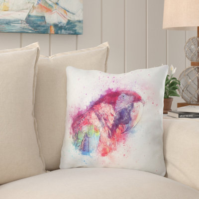 Forrest Parrot Throw Pillow