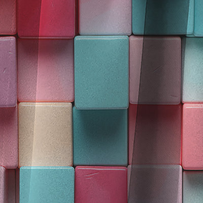 Popart Candyland Blocks - Rideau à rayures - Rideau occultant à rayures - 1 panneau