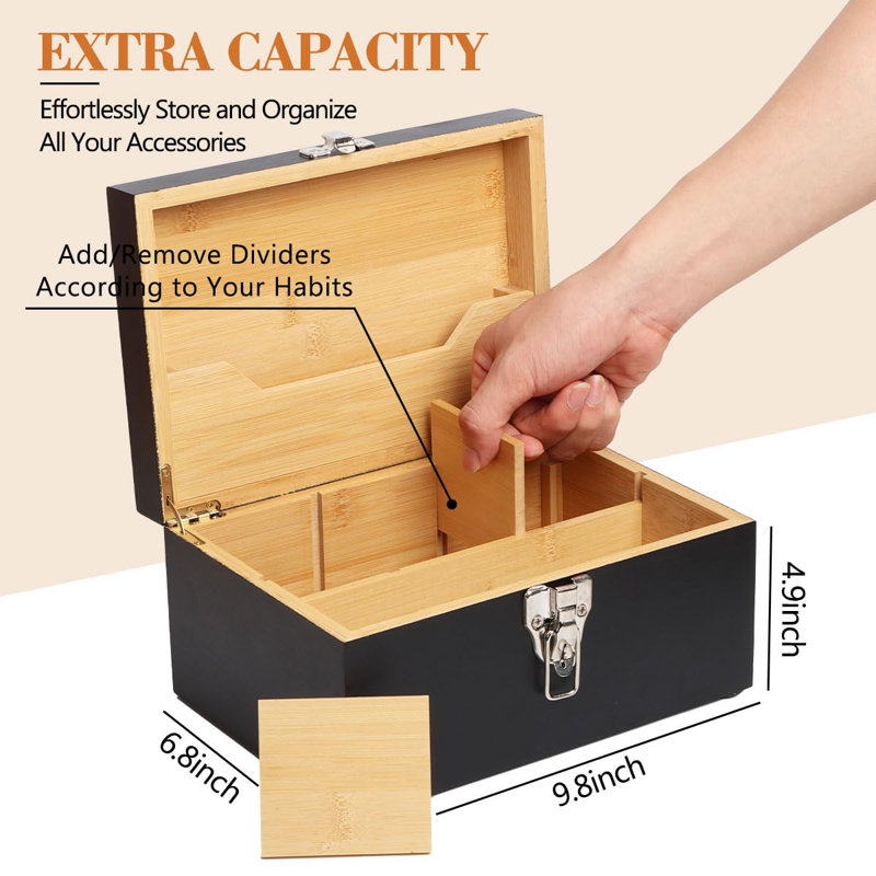Merielle Decorative Box, Black