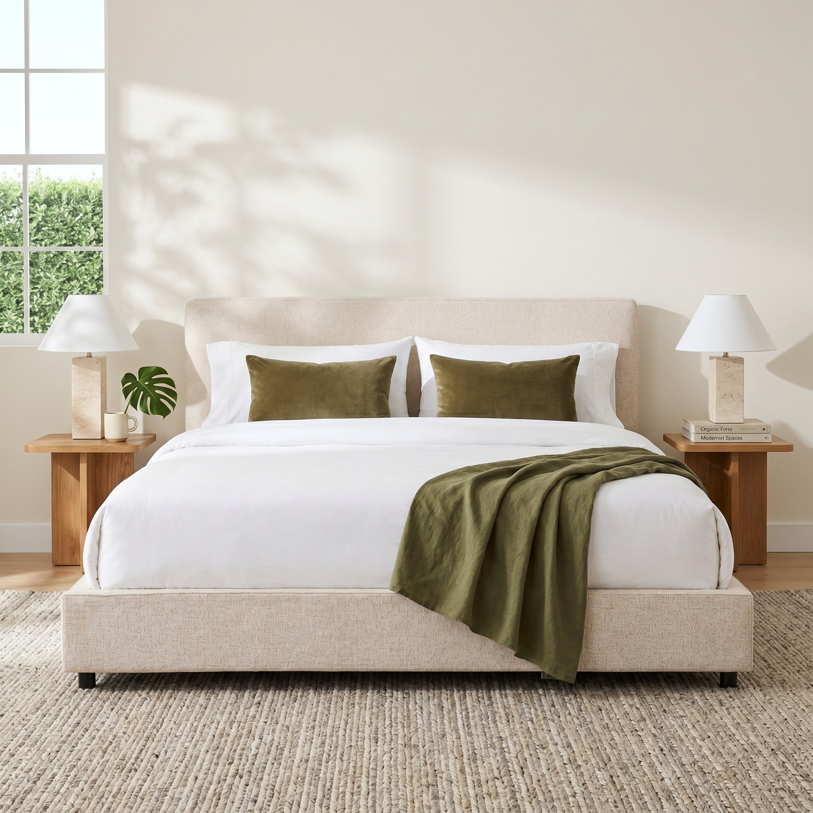 Jerri Bed, Plushtone Linen, King