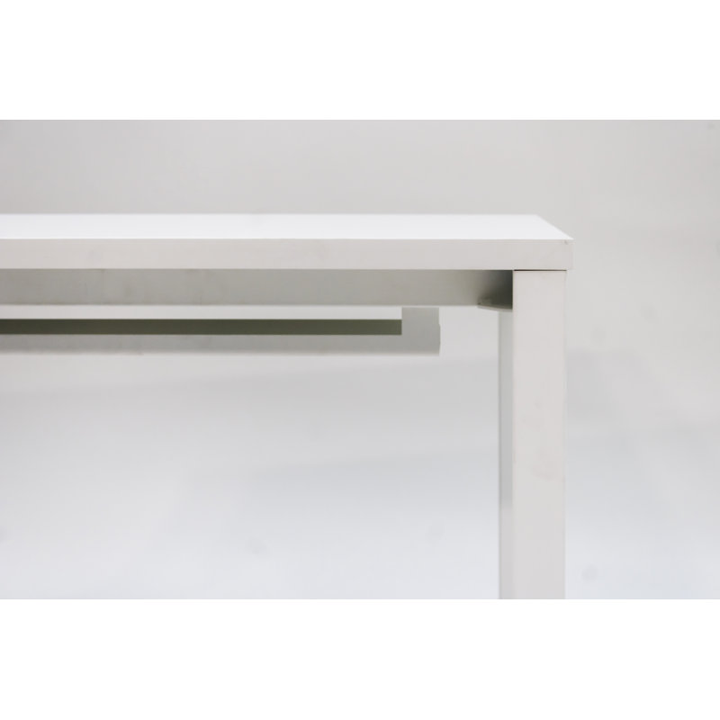 Pinkert Rectangle Height Adjustable 120cm L Modular Training Table with Cable Management, 74cm H x  120cm W x 80cm D, White
