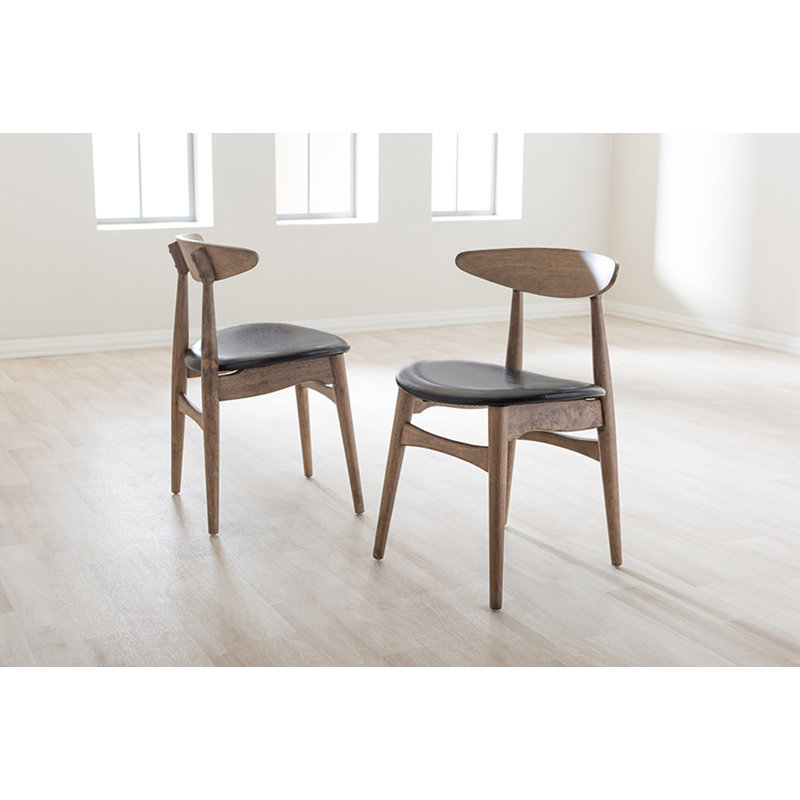 Chaise de salle à manger Newburyport, Noir / brun clair