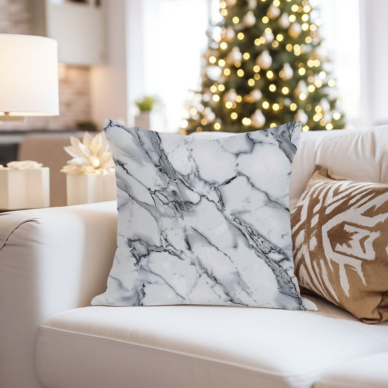 Abstract Geode Pattern Marble VIII Modern Throw Pillow Cover, 16x16