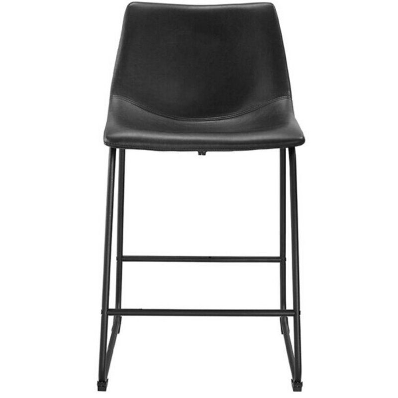 Chassie Counter Stool, Counter Stool ( 26" Seat Height ), 4, Vintage Brown Faux Leather