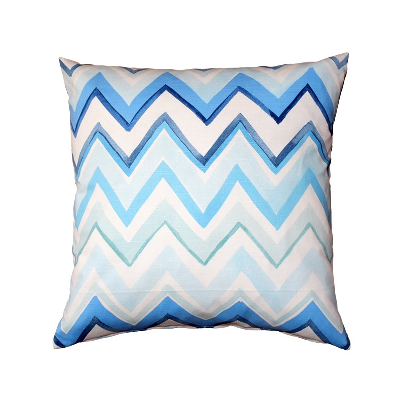 Coussin en coton Pacifico, Bleu