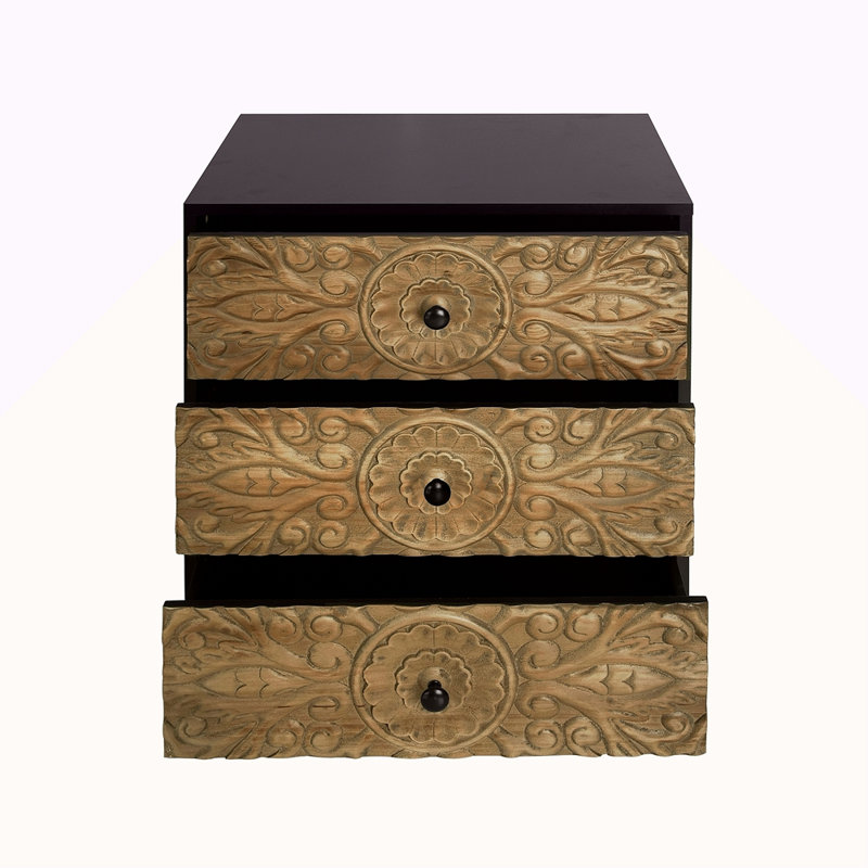 Armoire 3 tiroirs, mobilier américain, convenant à la chambre à coucher, au salon et au bureau