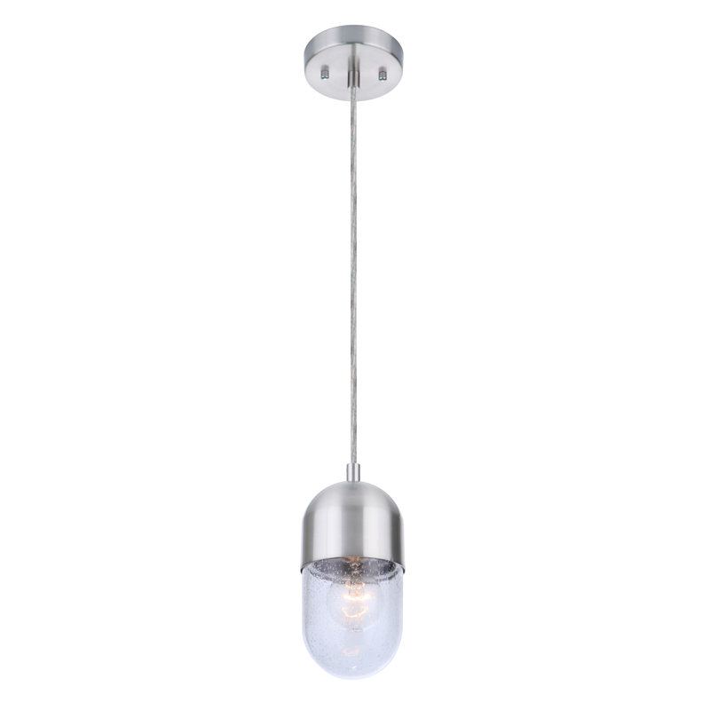 Luminaire suspendu à 1 lumière Rochel, Nickel