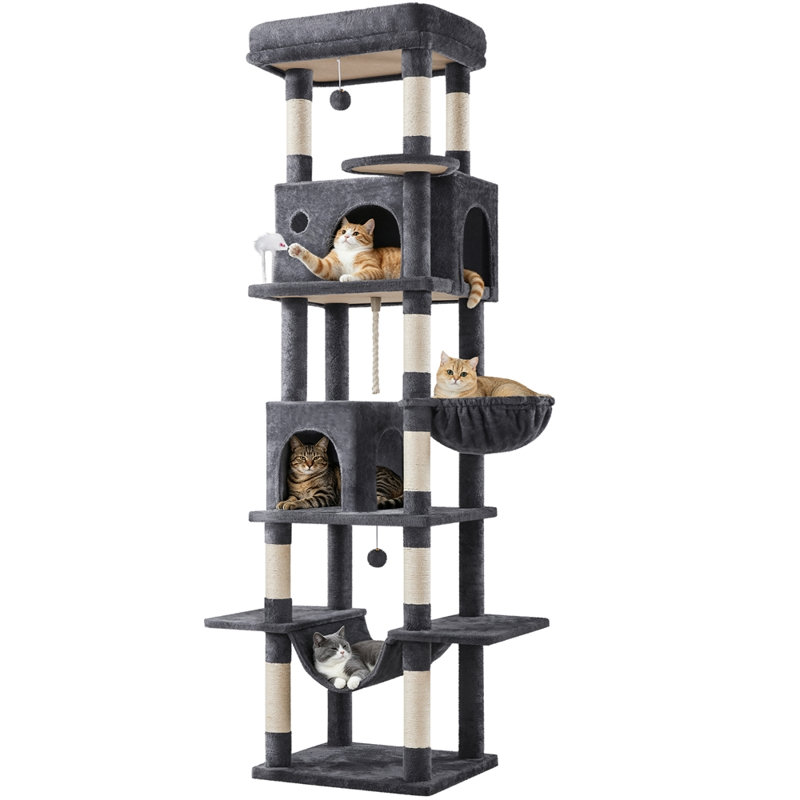 Arbre à chat à plusieurs niveaux de 83 pouces de hauteur